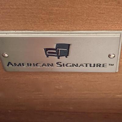 American Signature espresso dresser w/mirror measures 60