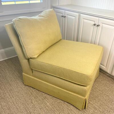 Citron slipper chair measures 27