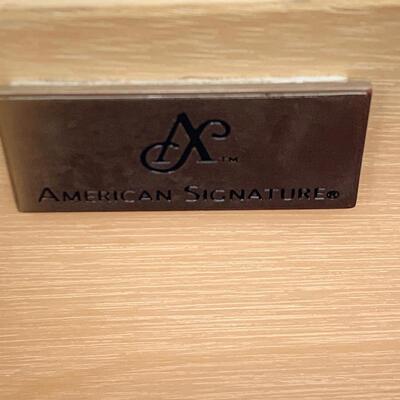 American Signature white distressed dresser w/mirror measures 57