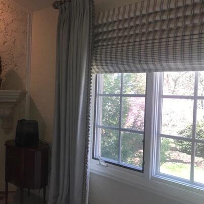 Light Blue Custom Linen Curtains & Shades