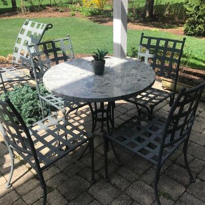 Wrought Iron Patio with cushions