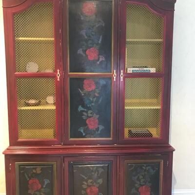 French Hand Painted Hutch