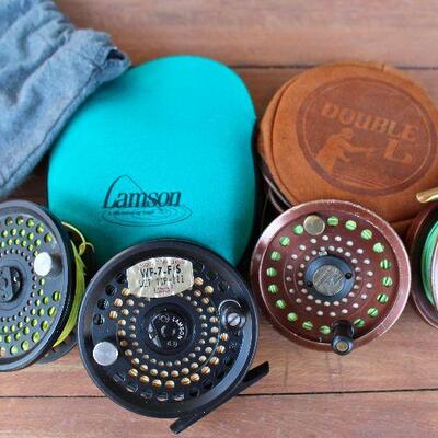 Fly fishing rods, reels, & spools.
