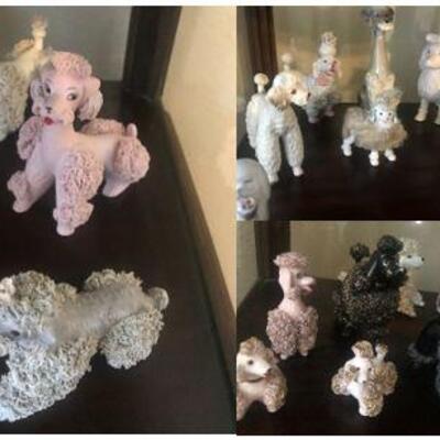 Antique to New Poodle Dogs Figurines