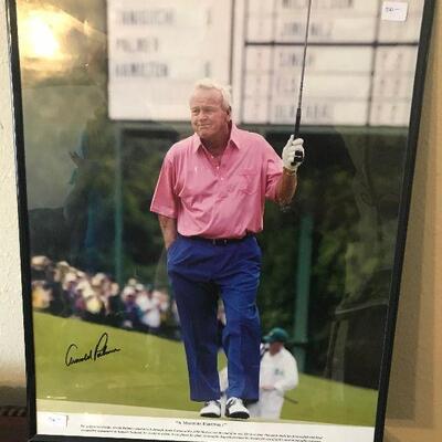 Signed Arnold Palmer photo