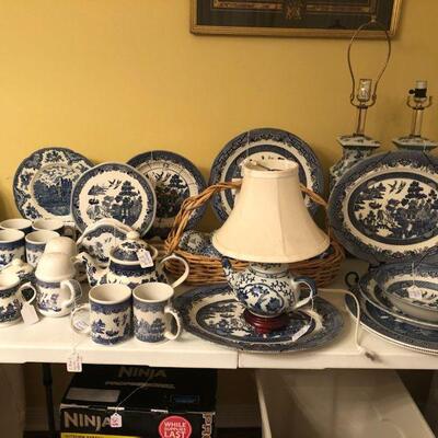 Large selection of Blue and White