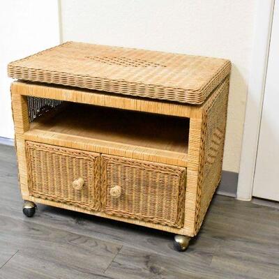 TV Cart with 4 Wheels & Swivel Top