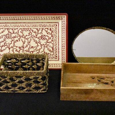 Wooden Trays Basket & More
