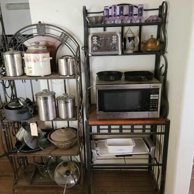 2212	

Panasonic Microwave, Cast Iron Pans, Toaster, Grittle, Crock Pot, And More
Racks Not Included