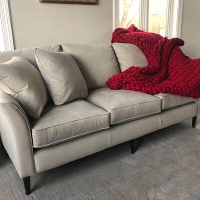 Used for staging. Lazy boy sofa with tags. Still available at Lazy boy. On sale for $1000. 
Perfect soft grey. Update with something...