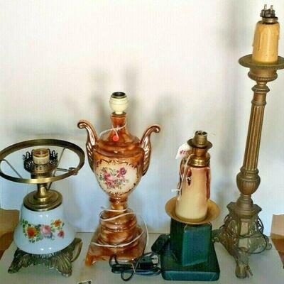 https://www.ebay.com/itm/114779788300	CC8032 LOT OF 8 VINTAGE LAMPS, NO SHADES, UNTESTED	Auction
