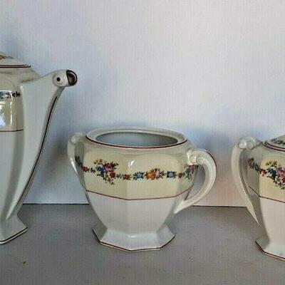 https://www.ebay.com/itm/114779788297	CC8036 LIMOGES PORCELAIN TEA SET INCLUDING TEAPOT, SUGAR AND CREAM CADDY	Auction
