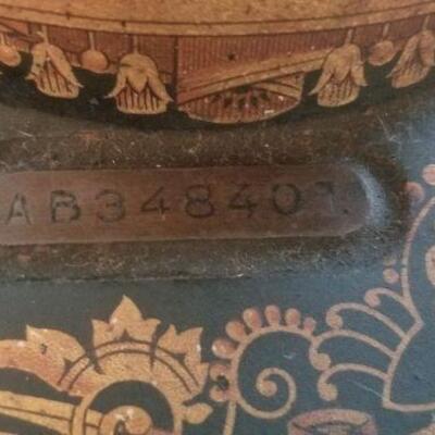 Serial number for the sewing machine