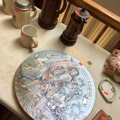 Antique Mettlach wall plaque
