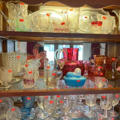 EAPG, slag and cranberry glass