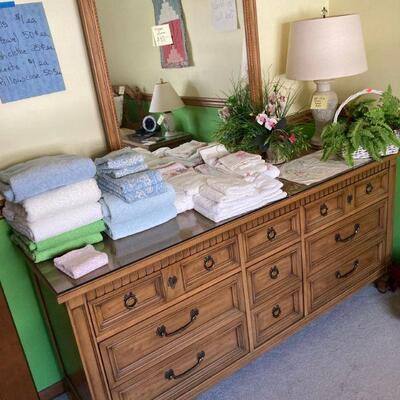 dresser and mirror