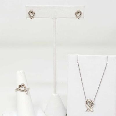 1284	

Tiffany&Co Sterling Silver Paloms Picasso Set- 7.5g
Weighs Approx 7.5g Ring Size 5