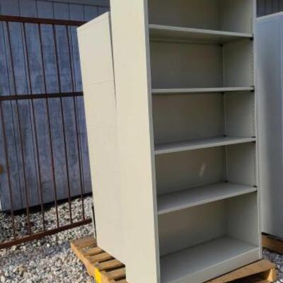 15020	

One Metal Bookshelf And One Metal File Cabinet
Metal Bookshelf Measures Approx: Metal File Cabinet Measures