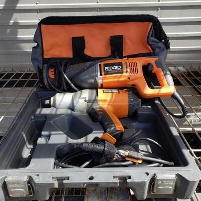 10516	

Ridgid Sawzall and impact gun
Ridgid Sawzall and impact gun with bag and case