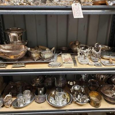 7540	

Silver Plated, Pewter, And Brass Bowls, Trays, Tea Pots And More
Silver Plated, Pewter, And Brass Bowls, Trays, Tea Pots And More