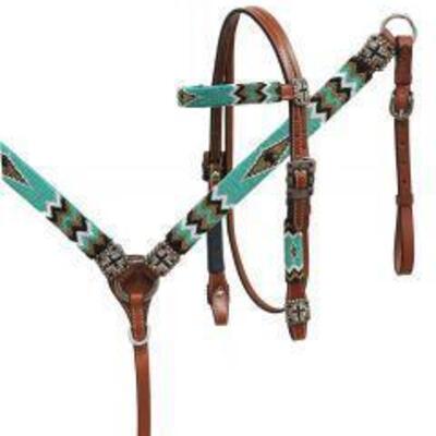 41	

NEW Beaded headstall and breast collar set.
Beaded headstall and breast collar set. 