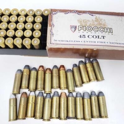 922	

55 Rounds of .45 Colt
Includes new and reloaded .45 Colt rounds