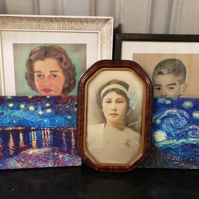 7548	

7 Pieces Of Art And Portraits
Ranging In Size From Approx: 19.5" x 24" - 16" x 12"