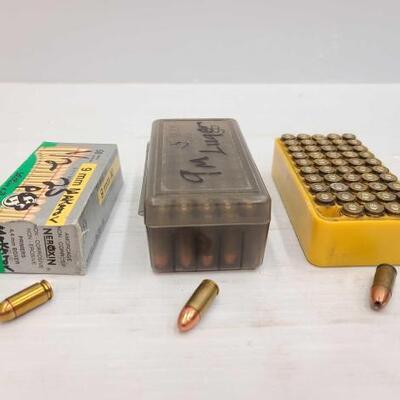 858	

Approx 125 Rounds Of 9mm Ammo
Approx 125 Rounds Of 9mm Ammo