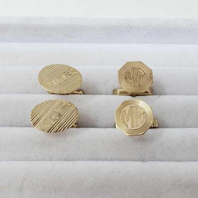 1300	
14k Gold Cuff Links, 12.2g
Weighs Approx 12.2g