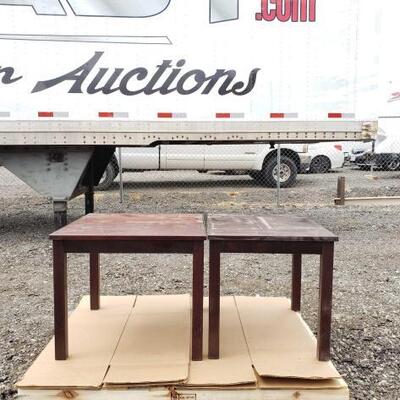 15008	

Pair Of Matching Wooden End Tables
One End Table Measures Approx: 24