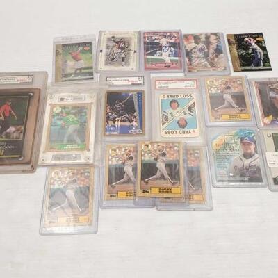 5088	

17 Sport Cards
Includes Barry Bonds, Payton Manning, Chipper Jones, Nolan Ryan, Tiger Woods, Mark Mcgwire, and more