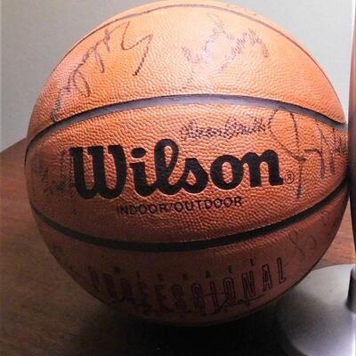 Autographed Basketball - Dean Smith - Phil Ford and Others