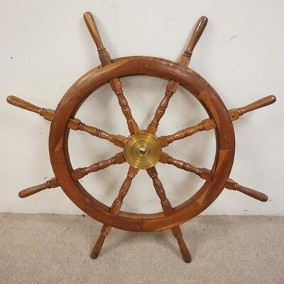 1090	LARGE WOODEN CAPTAINS SHIP WHEEL, 47 1/2 IN
