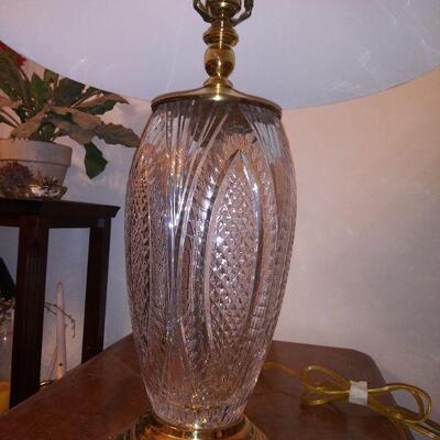 Waterford Crystal lamp us marked