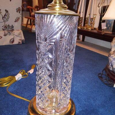 Waterford crystal lamp is marked