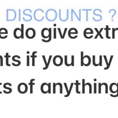 FAQ: “Do you give discounts?”