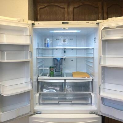Kenmore double door fridge and freezer. In good shape. Very clean

33" wide x 70" tall x 37" deep