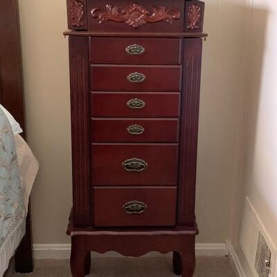 Lovely tall jewelry box in perfect condition.
