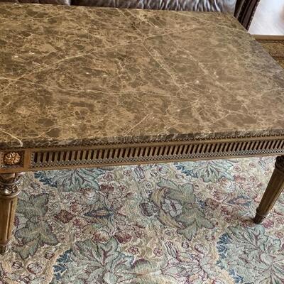 Gorgeous granite top hand carved table in excellent condition.