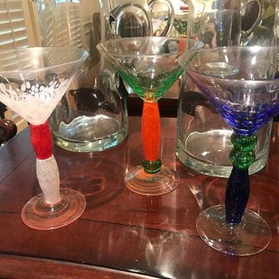Colorful Martini Glasses