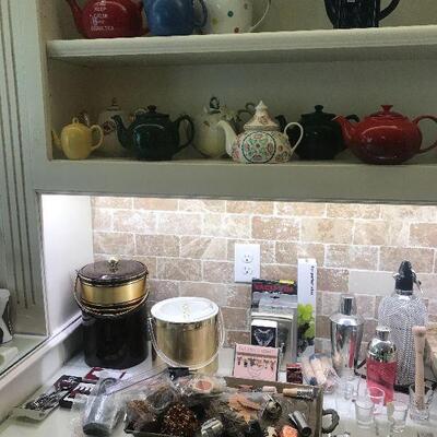 Barware and Tea Pot Collection
