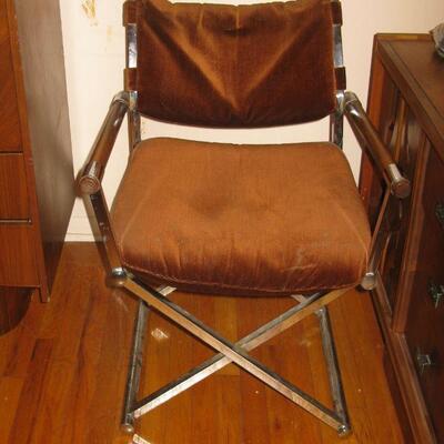 chrome and wood chair , there are 2           SOLD