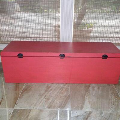 Very nice Red Storage Trunk - 57 1/2w 