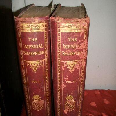 1883 2 Giant Folio Volumes Imperial Shakespeare