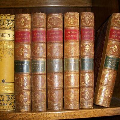 1871 - 6 Volume Leather Set - British Essayists