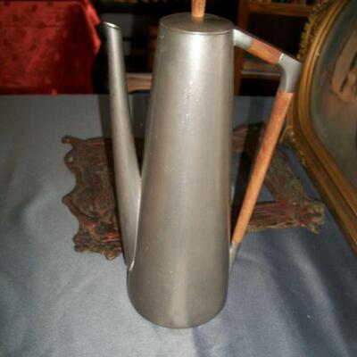 Mid Century Modern Pewter Coffee Pot