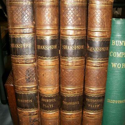 1860's (?) 4 Volume Leather Set Shakespere