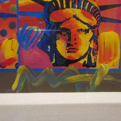 Peter Max Liberty Justice For All With Certificate of Authenticity  
