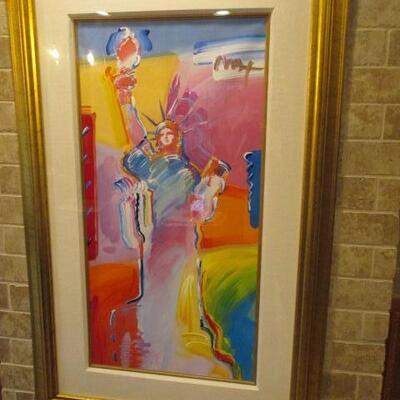 Peter Max Statue Of Liberty ~ with Certificate of Authenticity  