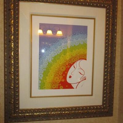 Erte Rainbow in Blossom With Certificate of Authenticity  